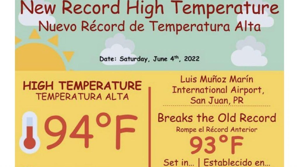  Se rompe récord de calor de 1994 en SJ, informa SNM 