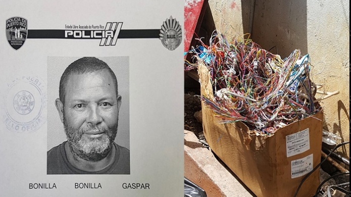 Arrestan hombre en BayamÃ³n por robar cablerÃ­a de la compaÃ±Ã­a Claro  