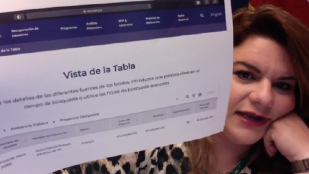  Jenniffer Gonz&aacute;lez insiste AEE no ha sometido proyectos de reconstrucci&oacute;n a FEMA 