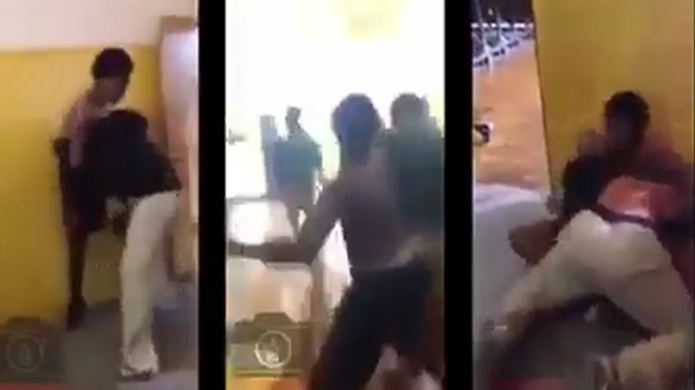 Video: Intenta agredir a un joven Manco pero saliÃ³ perdiendo