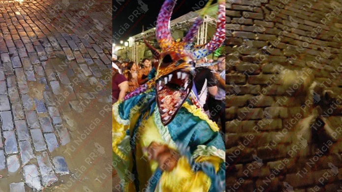 Revientan tubos de agua en el Viejo San Juan, posible colapso de las calles (Vea el Video) 