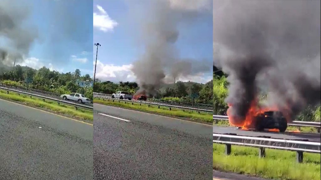  Video: Se incendia veh&iacute;culo en la Ruta 66 