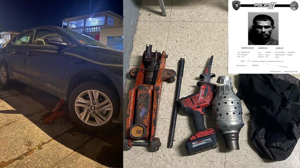  Lo &ldquo;Pillaron&rdquo; rob&aacute;ndose un catal&iacute;tico en Ponce 