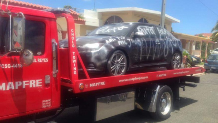 Â¿Venganza o Cuernos? Le pintan el carro de lao a lao