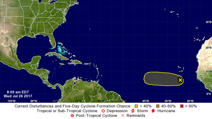 Onda tropical mantiene alta probabilidad de precipitaciÃ³n, mientras que un nuevo sistema tiene potencial ciclÃ³nico.