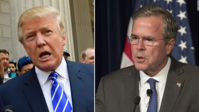 La inmigraciÃ³n ilegal "no es sobre amor", dice Donald Trump a Jeb Bush