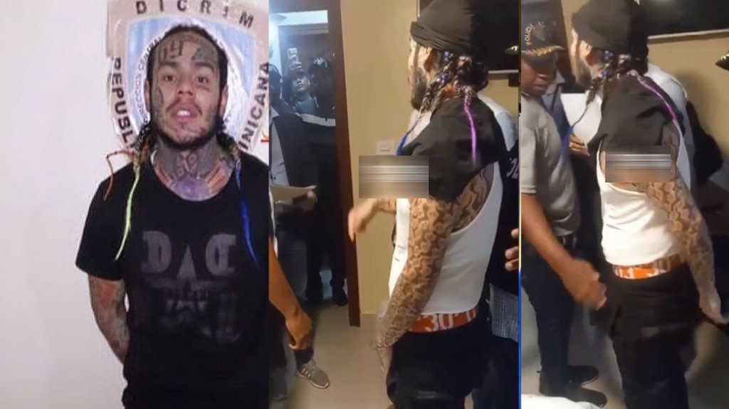  Video del momento en que arrestan a rapero “6ix9ine” en República Dominicana 