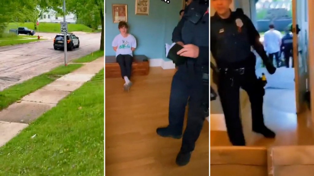  VIDEO: Un joven despierta esposado y confundido de una borrachera tras irrumpir en una casa llena de polic&iacute;as 