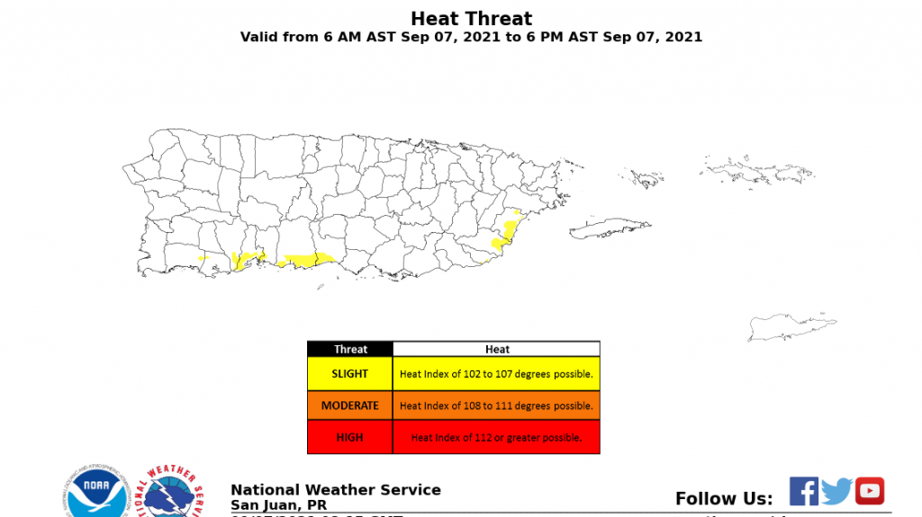  Índice de calor rondó los 107 grados en zonas de Puerto Rico 