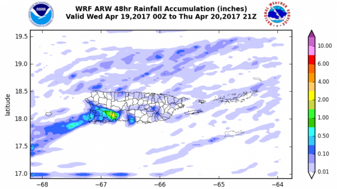 Actividad de lluvia limitada en las prÃ³ximas 48 horas; mientras, otra vaguada estÃ¡ en el pronÃ³stico.