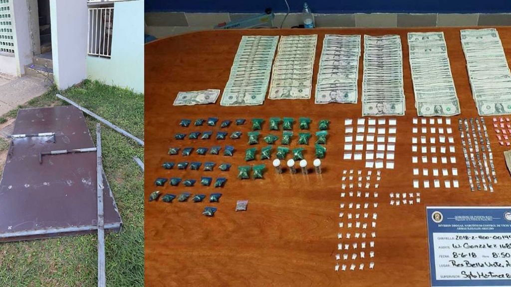  Fotos: "Tirador de drogas" instala puerta de metal para controlar un edificio de un residencial de Arecibo 