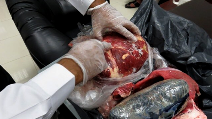 Descubren mÃ¡s de 7.000 pastillas de un narcÃ³tico opioide ocultas en carne congelada