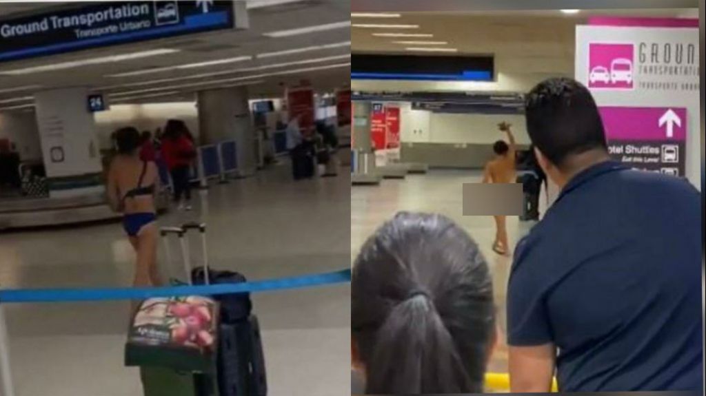  Video: Mujer se desnuda en aeropuerto de Miami 