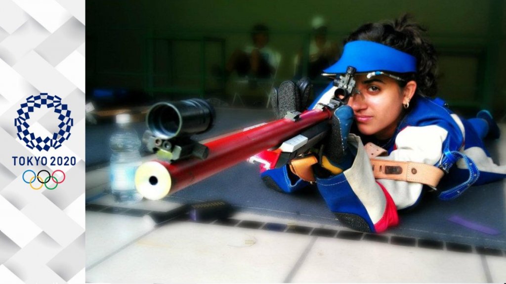  Mercado, en sus segundos Juegos, a la cancha en el rifle calibre 22 en el evento de tres posiciones a 50 metros 