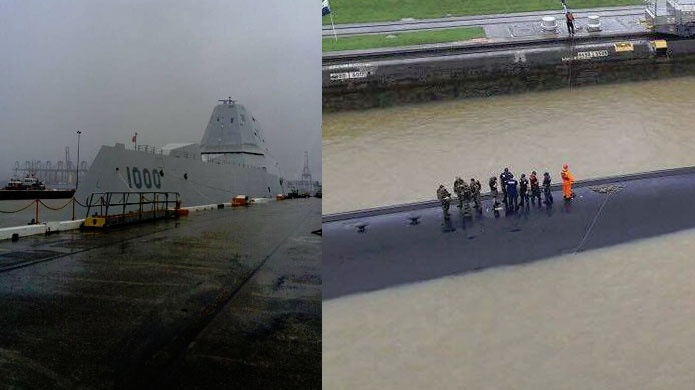 Video: Submarinos nucleares y Destructor de EEUU pasando por el Canal de PanamÃ¡ rumbo a Asia
