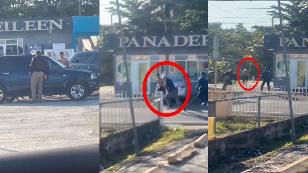  En video momento en que sospecho esposado se le va a &ldquo;correr&rdquo; a los guardias en Aguada 