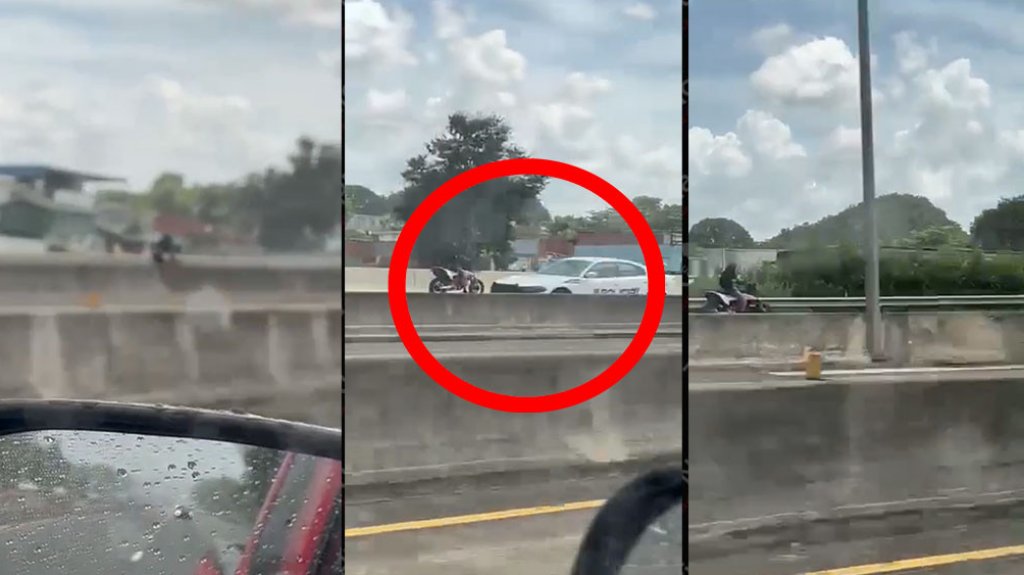  Video: &ldquo;Titerito&rdquo; en motora transita expreso 22 en contra del tr&aacute;nsito por el paseo 