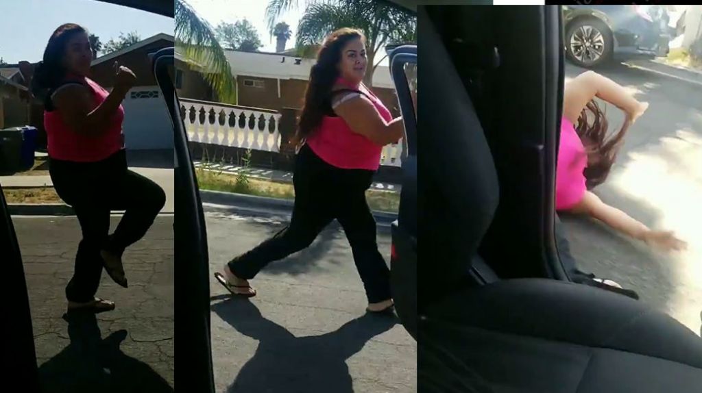  Viral video de la mujer que se “reventó como guanábana” por estar moneando con su carro 