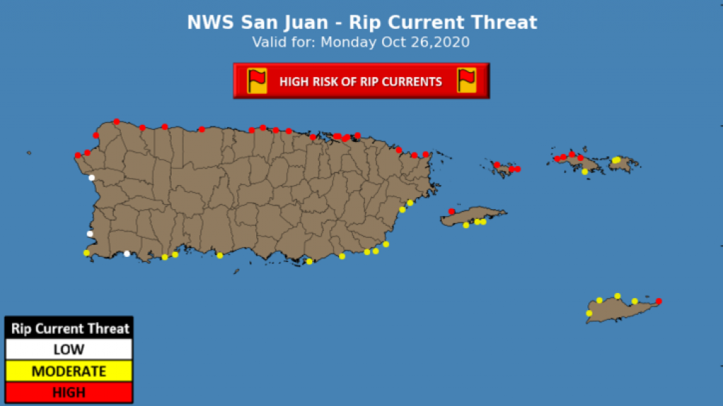  Condiciones marítimas peligrosas a través del archipiélago 