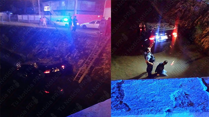 Maleantes terminan con vehículo volcado luego de persecución por "Carjacking"