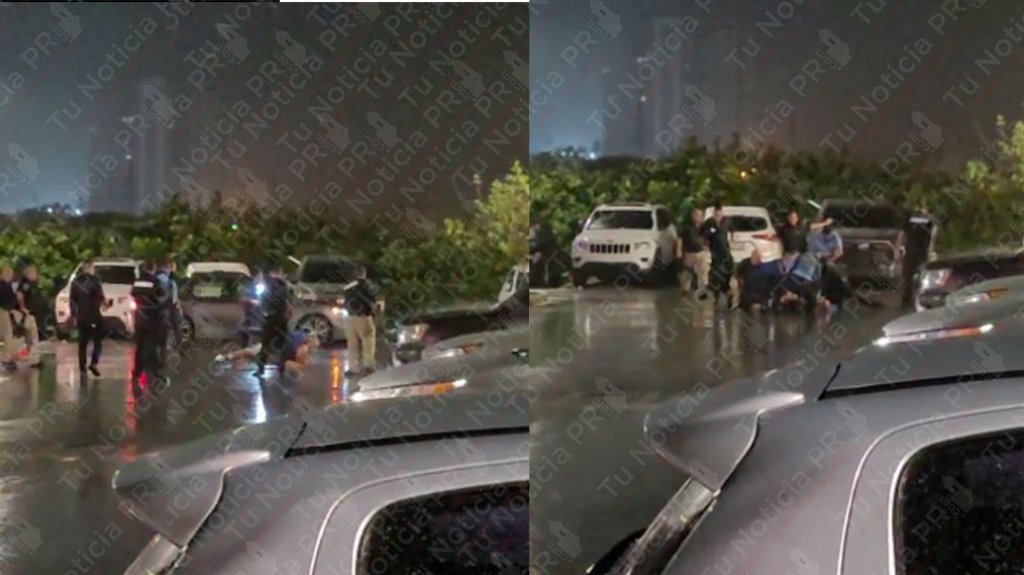  Video del momento en que arrestan al que apu&ntilde;alo al guardia en el Distrito T-Mobile 