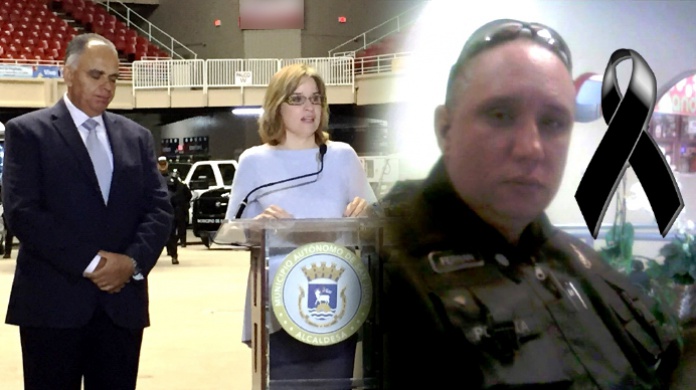 Alcaldesa de San Juan detiene el "Party" de empleados, para pedir un minuto de silencio por un policÃ­a municipal que falleciÃ³  