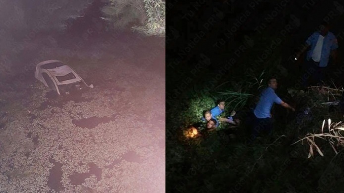  PolicÃ­as rescatan ocupantes de vehÃ­culo que cayÃ³ a un cuerpo de agua en Loiza 