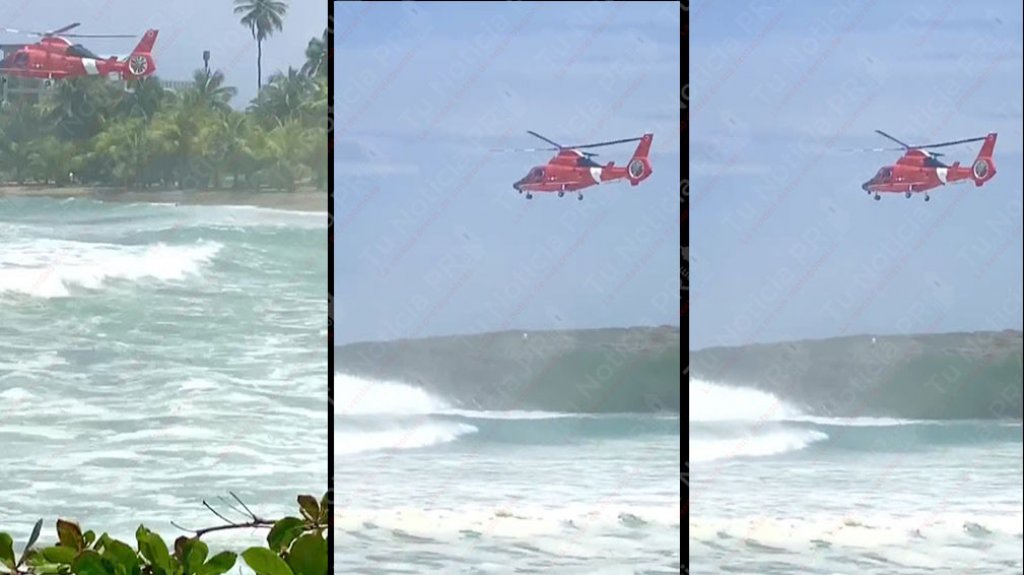  En video momento en que “Cost Guard” rescata esta tarde a un “Surfer” en Isabela 