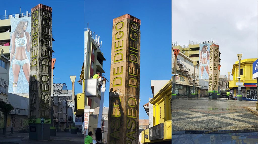  Con solo un poco de agua y jab&oacute;n comienza a &ldquo;Tomar vida&rdquo; el Paseo de Diego en Rio Piedras 