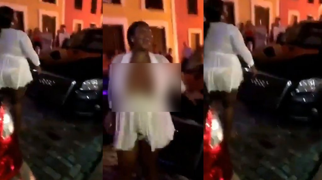  Video: Algatete Turistas en Viejo San Juan, perrean sobre los autos y se quitan la ropa 