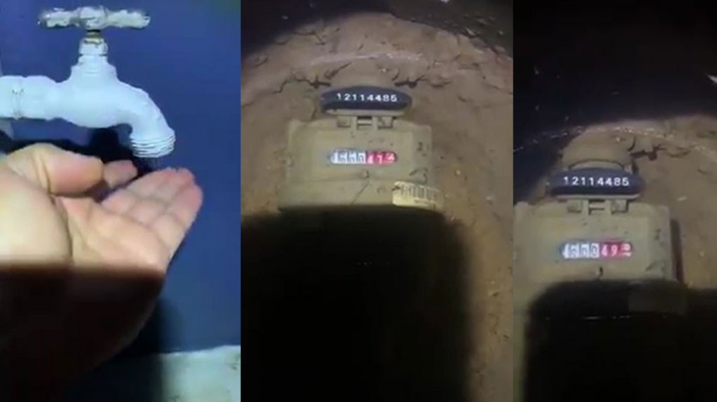  Ciudadano publica video de como su contador de Acueductos continúa corriendo solo con aire 