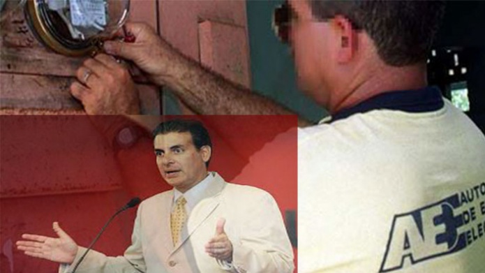 Fueron a cortarle la luz a Bathia