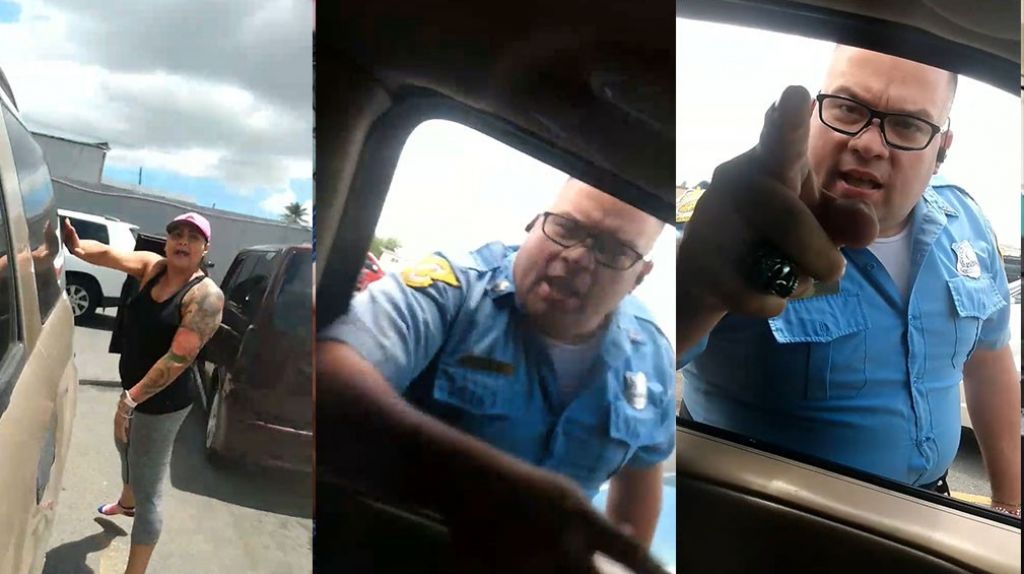  Video: Polic&iacute;a estatal y su esposa discutiendo con otro conductor en estacionamiento de Econo 
