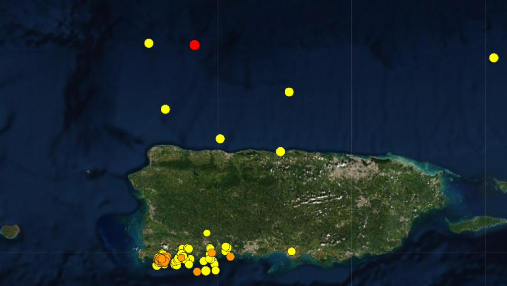  Red Sísmica reporta un temblor de magnitud 3.9 al norte de Hatillo 