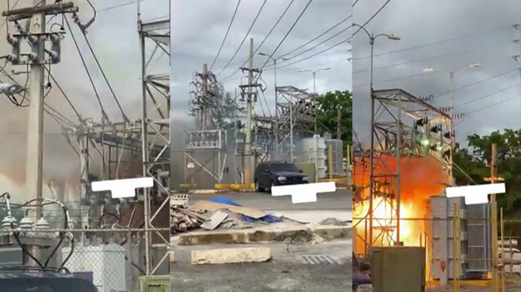 Captan en video explosi&oacute;n en subestaci&oacute;n de la AEE en Yauco 