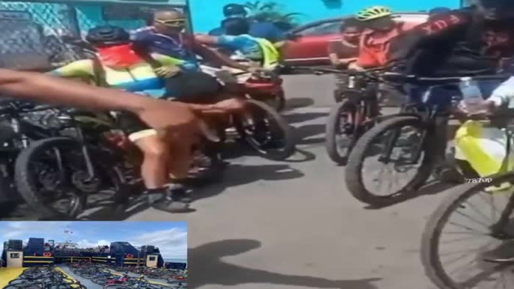  En video discusi&oacute;n entre residentes de Vieques y ciclistas que llegaron en el ATM 