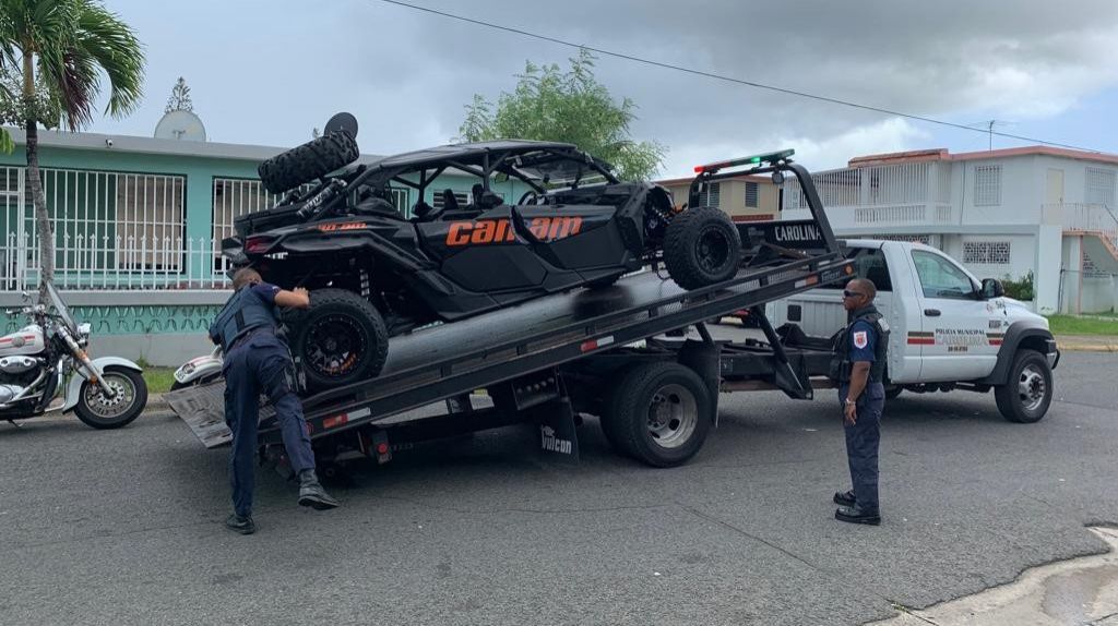  Fotos: Estaba con su &ldquo;CAN-AM&rdquo; en Carolina y se qued&oacute; a pie, confiscado es ilegal 