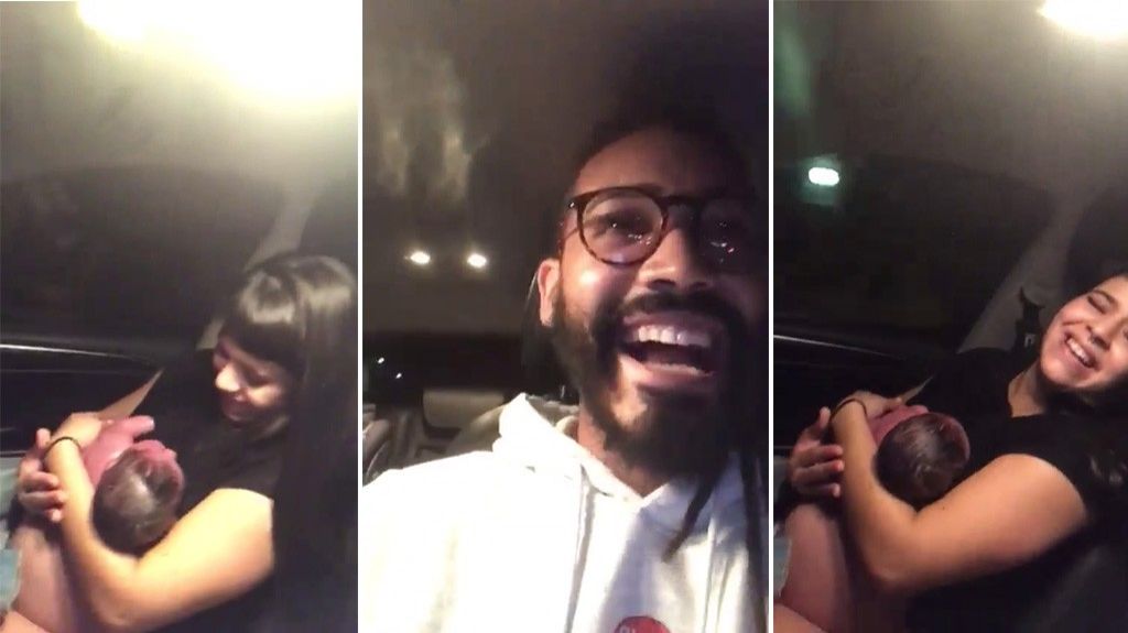  En video mujer &ldquo;da a luz&rdquo; dentro de un auto frente a las letras de Ponce 