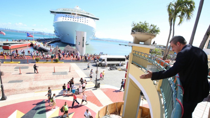 Gobernador recibe el crucero mÃ¡s grande del mundo