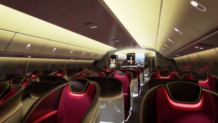 Video: Cielo azul y estrellas se incorporarÃ¡n al futurista aviÃ³n de pasajeros de Boeing