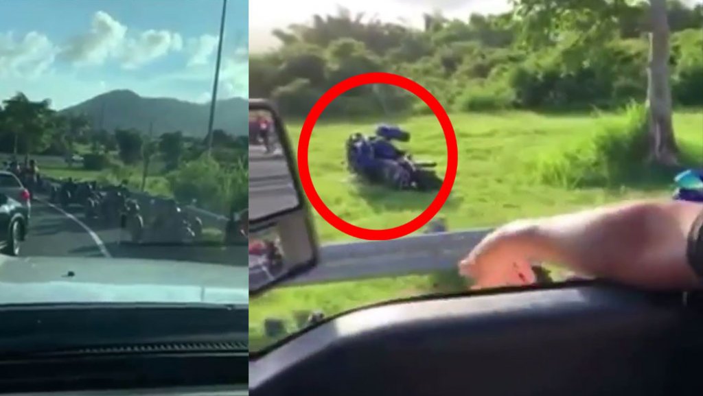  Video: Corrida de motoras en Maunabo termina con accidente 