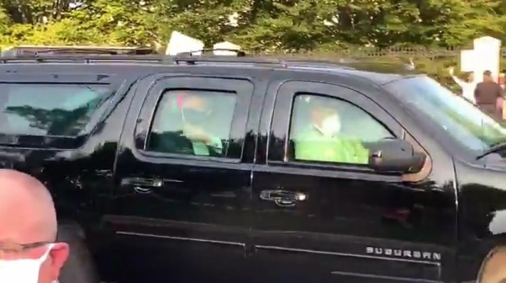  Video: Con su mascarilla &ldquo;Bien puesta&rdquo; Trump sale del hospital a saludar a sus seguidores 