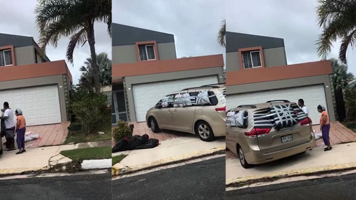 VIDEO: Un ciudadano decidiÃ³ ponerle "Air Bags" a su guagua para enfrentar a el huracÃ¡n MarÃ­a 