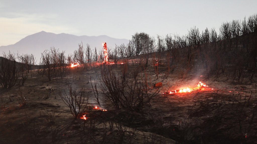  Un incendio forestal cerca de Los &Aacute;ngeles quema m&aacute;s de 10.700 hect&aacute;reas 