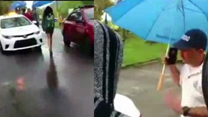 Video: Estudiantes de la UPR Cayey amenazan guardia de seguridad para que le entregue las llaves  