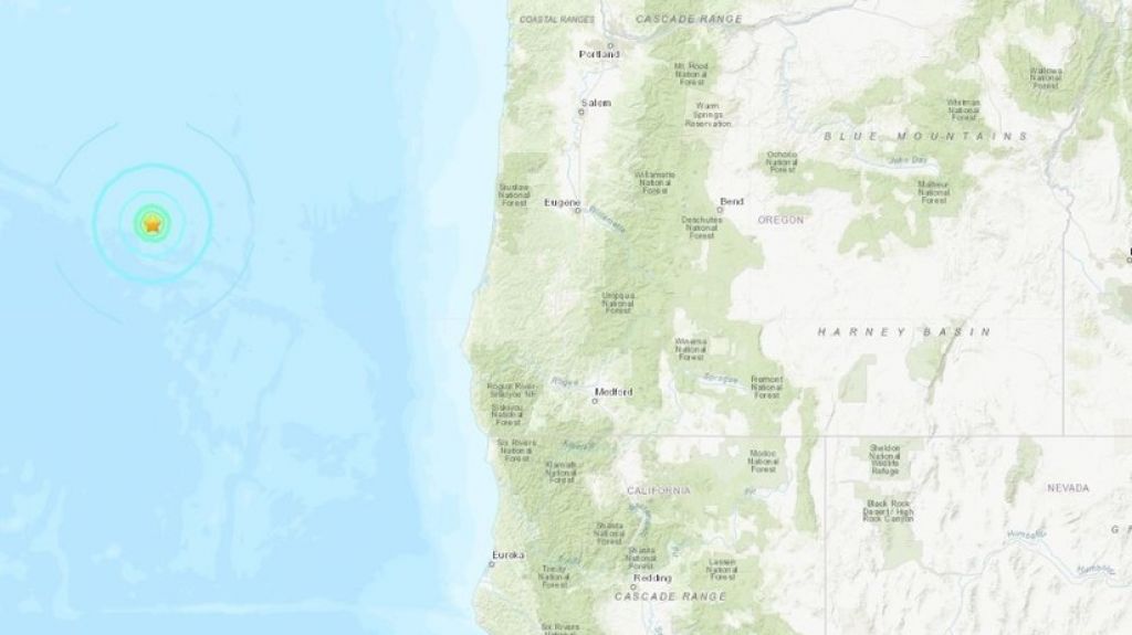  Dos sismos de magnitud 5,4 y 5,0 se producen cerca de la costa de Oreg&oacute;n 