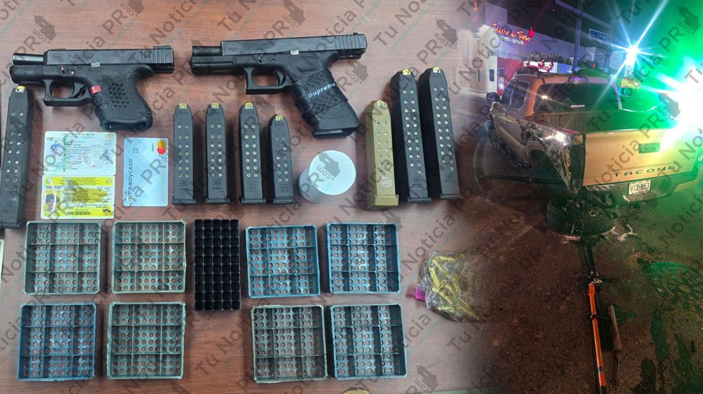  Fotos: Intentaron huir de los municipales de San Juan, pero terminaron chocando y sin armas 