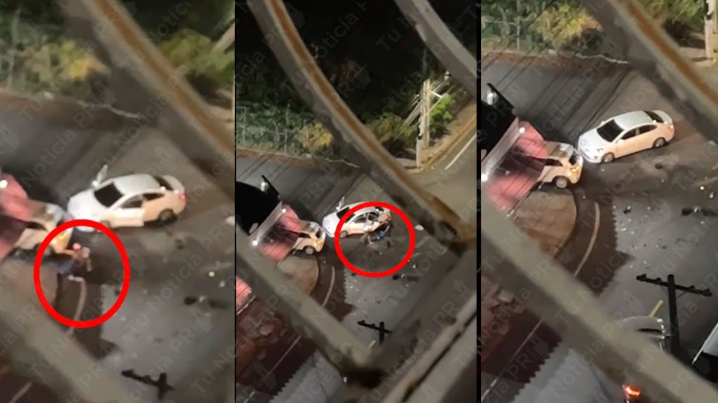  En video momento en que secuestran a un hombre en Rio Piedras esta noche 