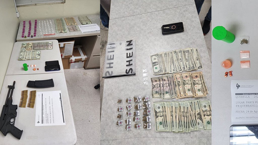  Arrestan a varias personas con drogas y arma en Quebradillas y Barceloneta 