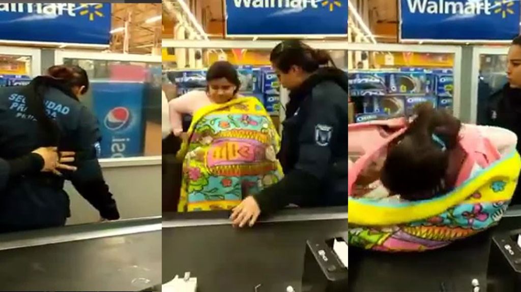  Video: Parec&iacute;a que tenia un bebe, pero lo que ten&iacute;a era todo lo que se hab&iacute;a rodado de Walmart 